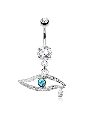 Piercing nombril oeil larme