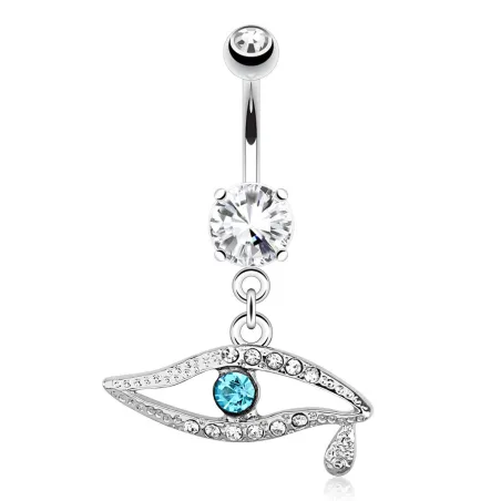 Piercing nombril oeil larme