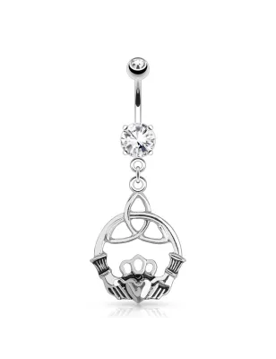 Piercing nombril claddagh noeud celtique