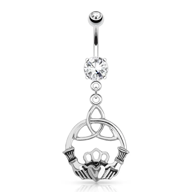 Piercing nombril claddagh noeud celtique