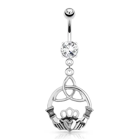 Piercing nombril claddagh noeud celtique