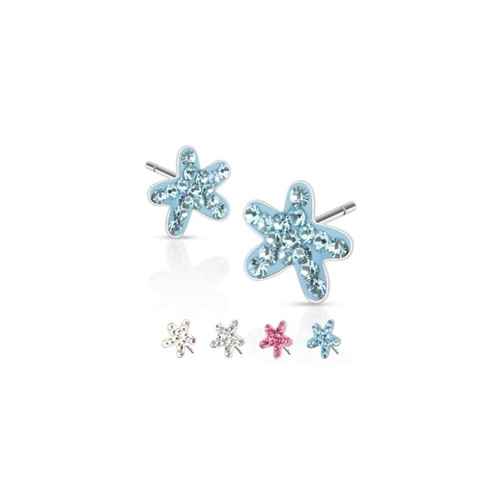 Paire boucles d'oreille étoile de mer