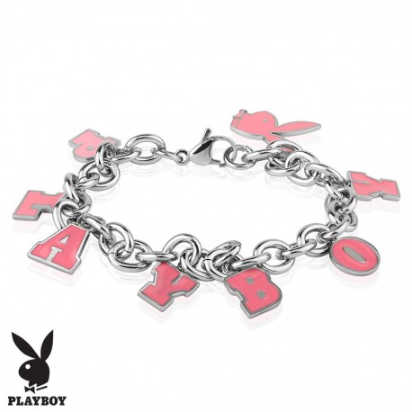 Bracelet Playboy charms rose