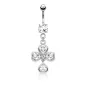 Piercing nombril trèfle coeur
