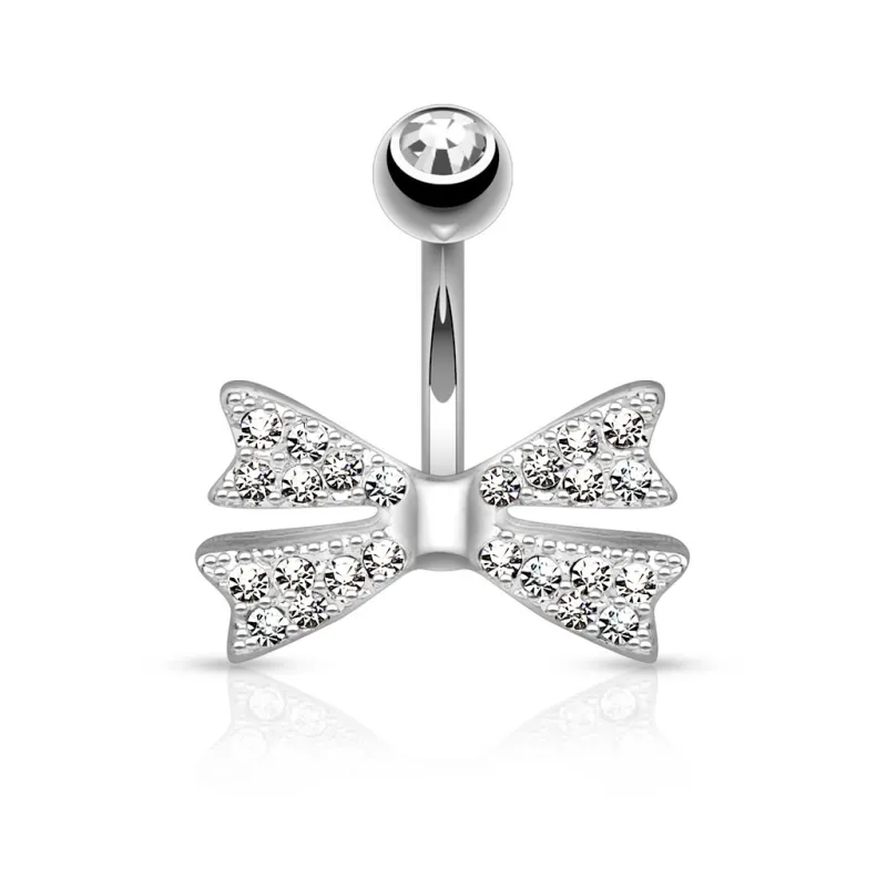 Piercing nombril noeud gemmes