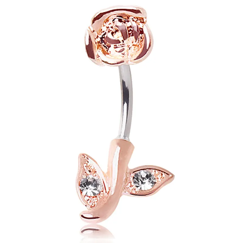 Piercing nombril inversé rose