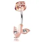 Piercing nombril inversé rose