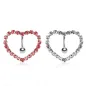 Piercing nombril inversé large coeur