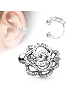 Faux piercing oreille rose