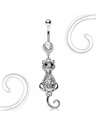 Piercing nombril chat