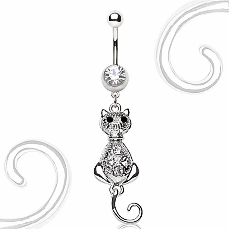 Piercing nombril chat