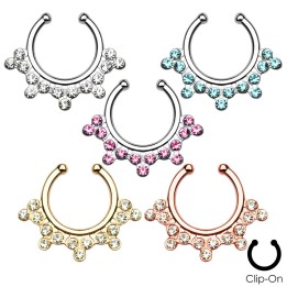 Faux piercing septum flocon de neige