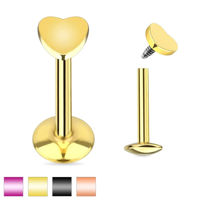 Piercing labret coeur titanium