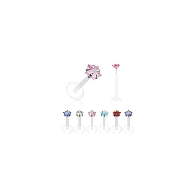 Piercing Labret Bioflex Pierre étoile