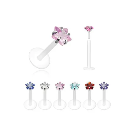 Piercing Labret Bioflex Pierre étoile