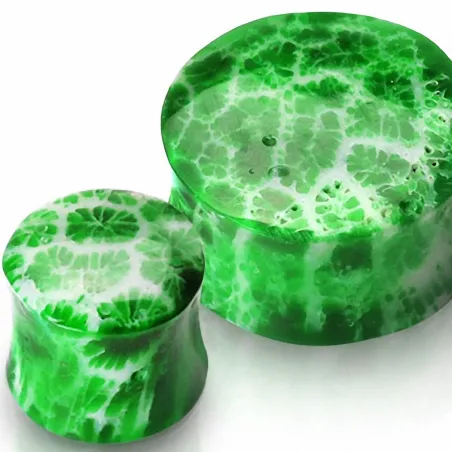 Piercing plug corail vert