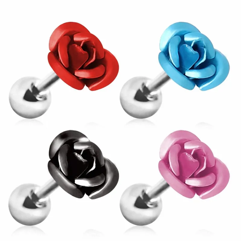 Piercing oreille cartilage rose métallisée Piercing oreille cartilage rose métallisée