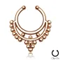 Faux piercing septum collier de perles