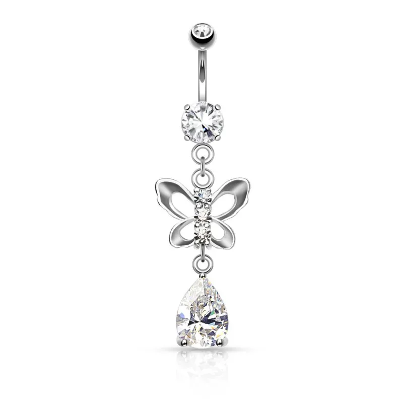 Piercing nombril papillon larme Piercing nombril papillon larme