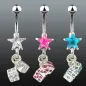 Piercing nombril étoile dés