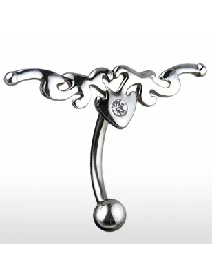 Piercing nombril inversé tribal