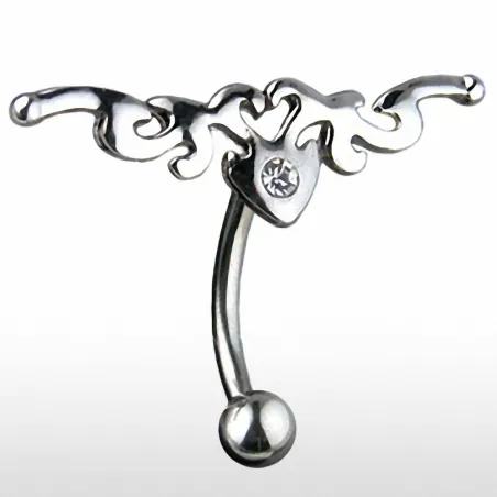 Piercing nombril inversé tribal