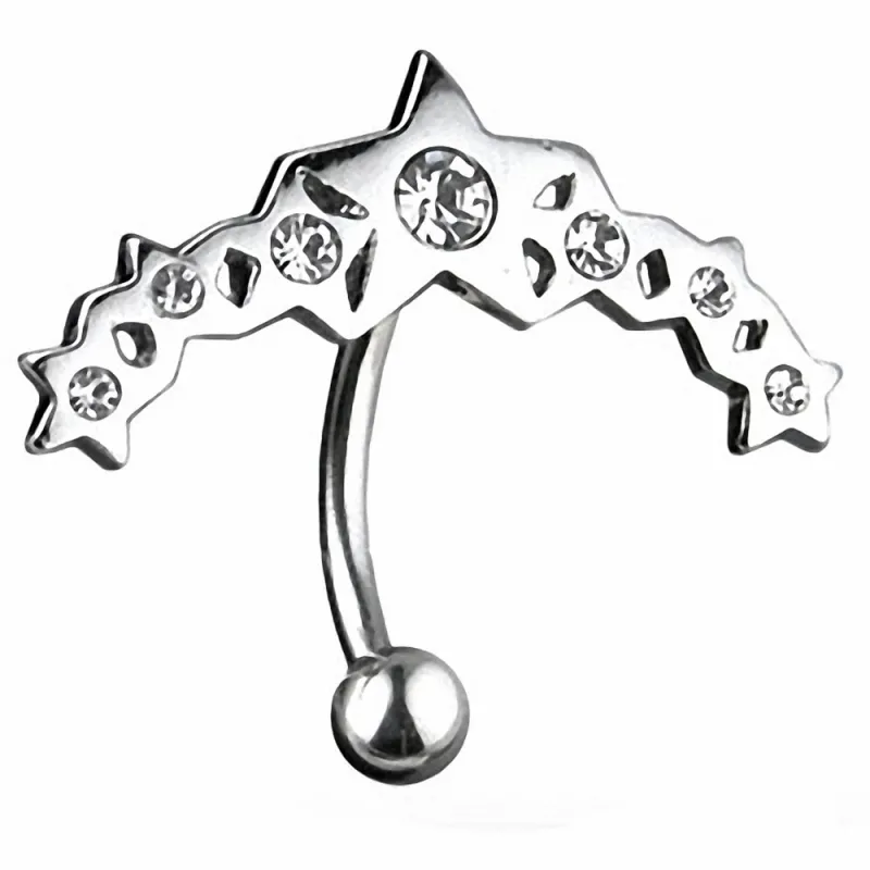 Piercing nombril inversé étoiles