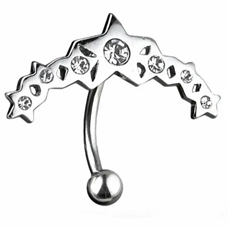 Piercing nombril inversé étoiles