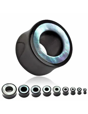 Piercing plug corne de buffle nacre