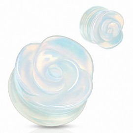 Piercing plug pierre opale rose