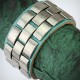 Bracelet cuir turquoise plaques