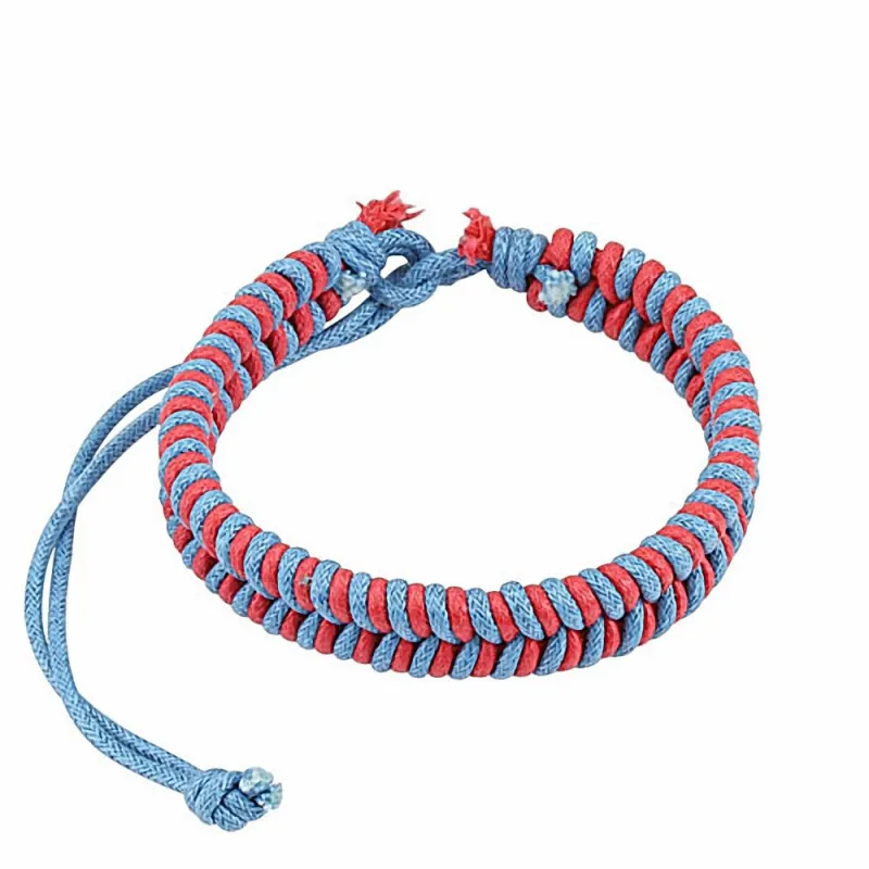 Bracelet cuir homme bleu rose Bracelet cuir homme bleu rose
