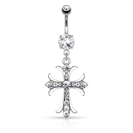 Piercing nombril croix celtique