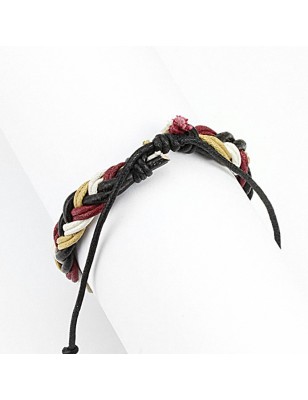 Bracelet cuir rouge homme