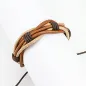 Bracelet homme cuir marron cordes Bracelet homme cuir marron cordes
