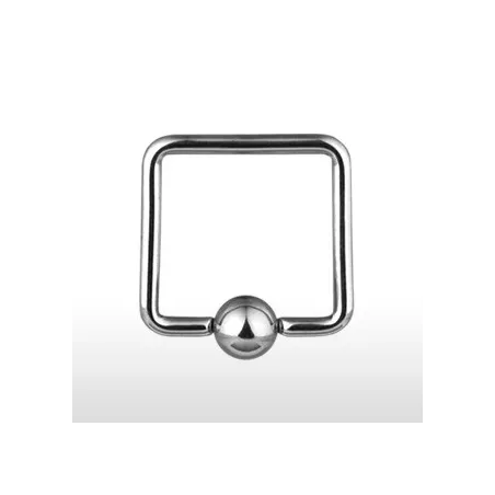 Piercing anneau captif carré