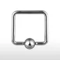 Piercing anneau Captif Carré