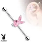 Piercing industriel Playboy rose
