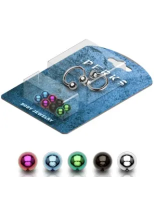 Pack 2 Piercing fer à cheval Boules Titane