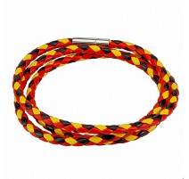Bracelet cordes rouge noir jaune