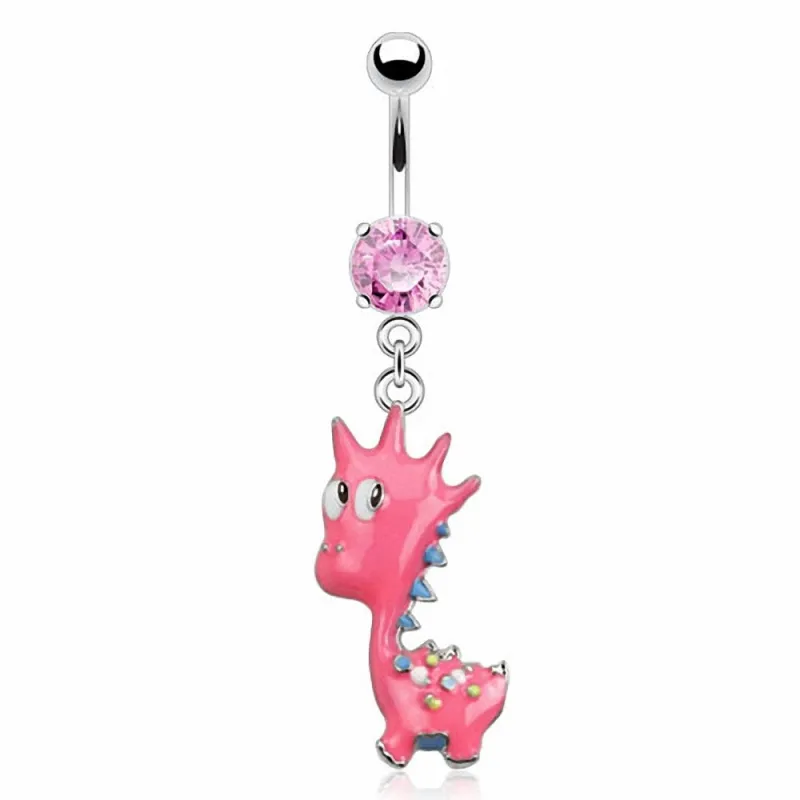 Piercing nombril dinosaure spike