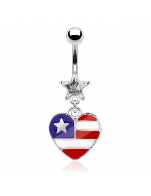 Piercing nombril coeur USA