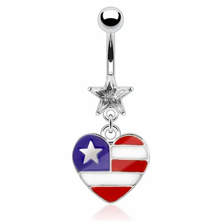 Piercing nombril coeur USA