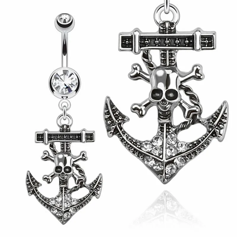Piercing nombril ancre marine pirate Piercing nombril ancre marine pirate