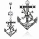 Piercing nombril ancre marine pirate