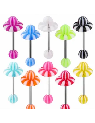 Piercing langue Candy Billes et Bouée de sauvetage