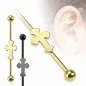 Piercing industriel oreille croix médiévale Piercing industriel oreille croix médiévale