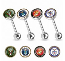 Piercing langue logo militaire USA