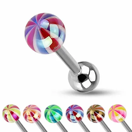 Piercing Langue Boule Candy Couleurs Métalliques
