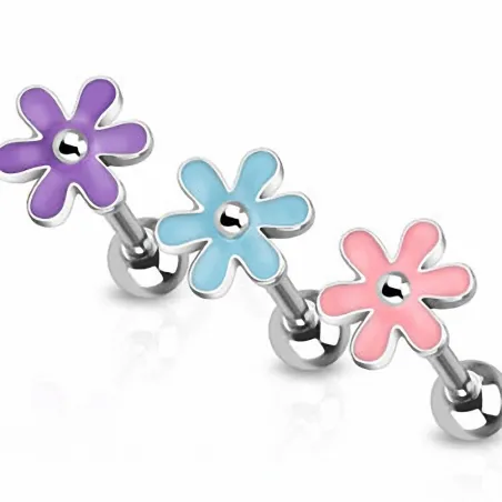 Piercing langue fleur